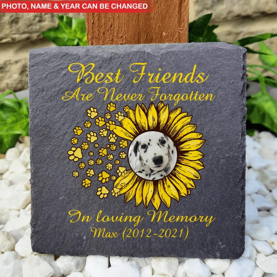 Best Friends Are Never Forgotten, Pet Loss Gift - Personalized Memorial Stone