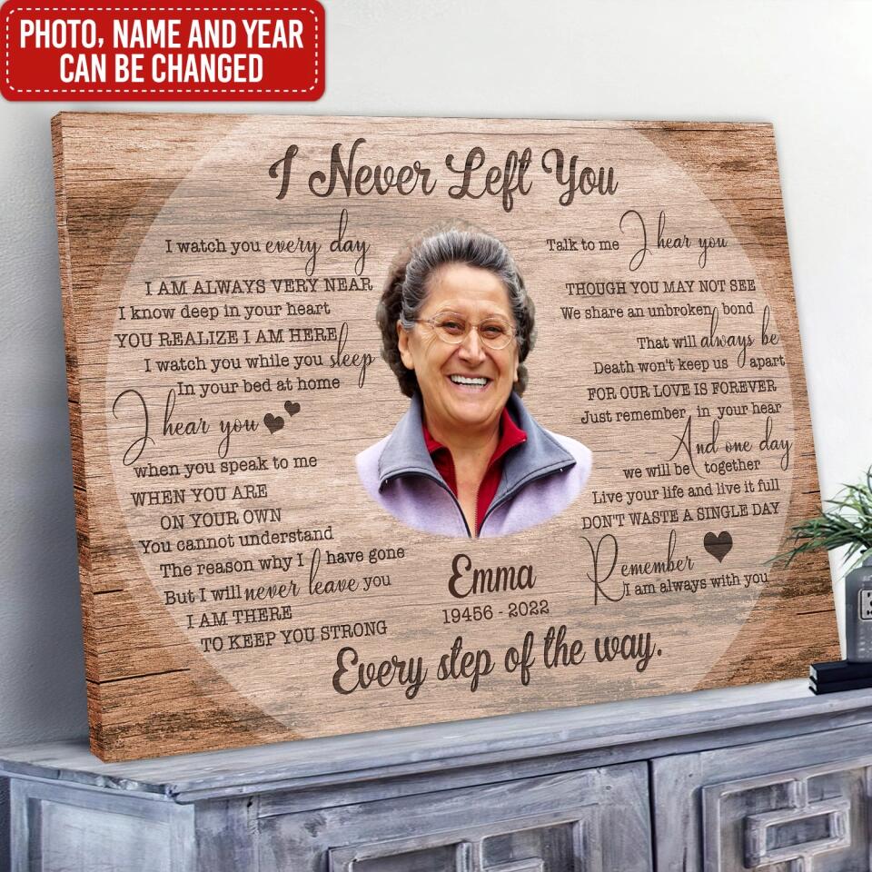 I Never Left You - Personalized Canvas, Memorial Gift
