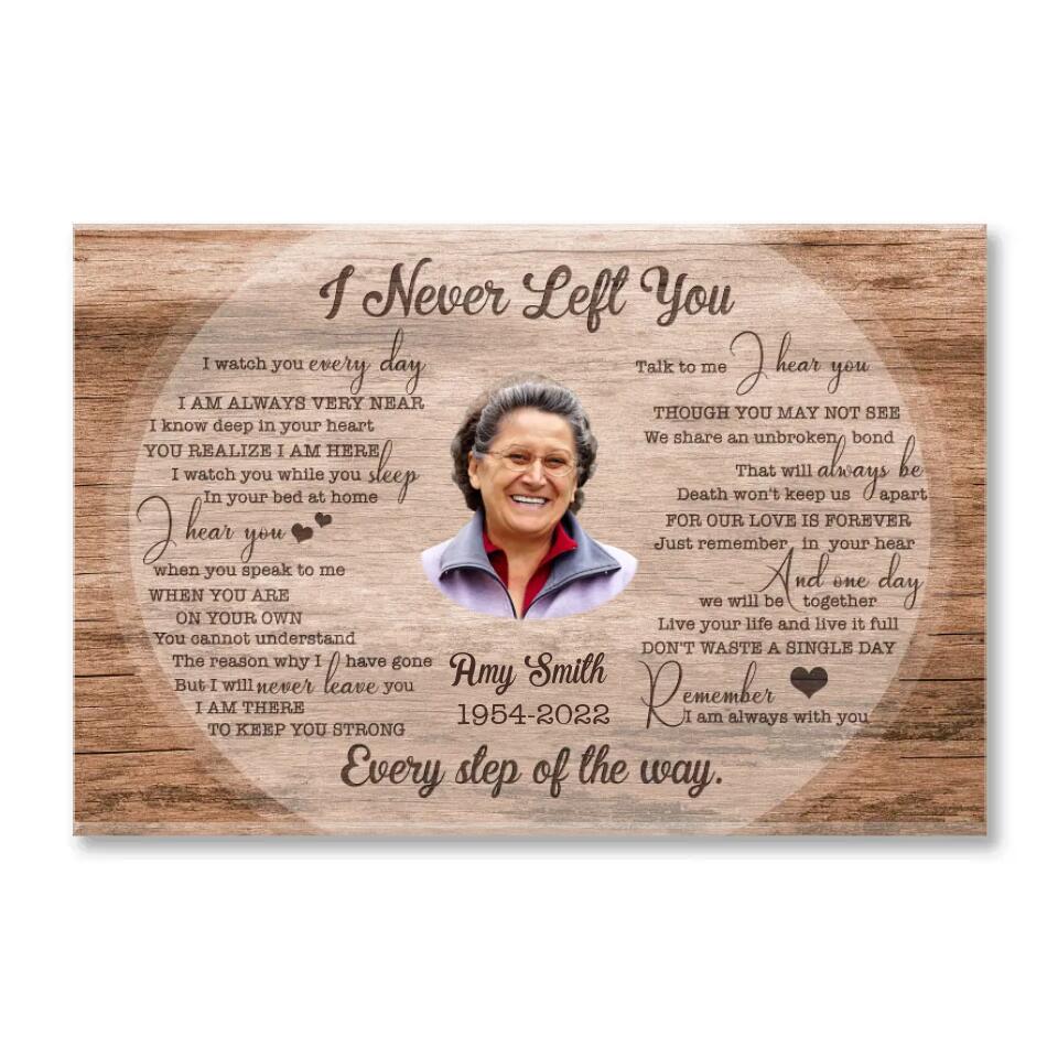 I Never Left You - Personalized Canvas, Memorial Gift