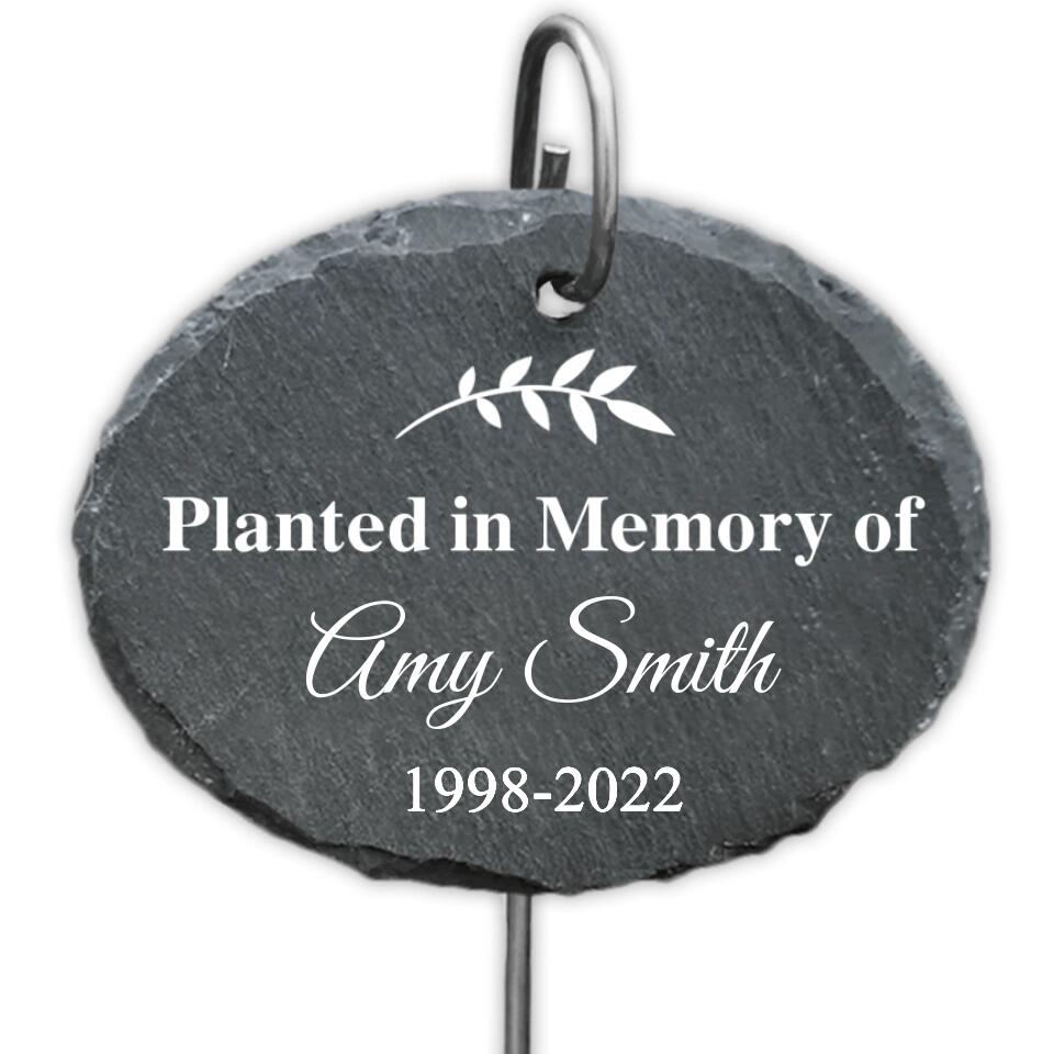 Plant In Memory Of Your Loved One - Personalized Garden Slate