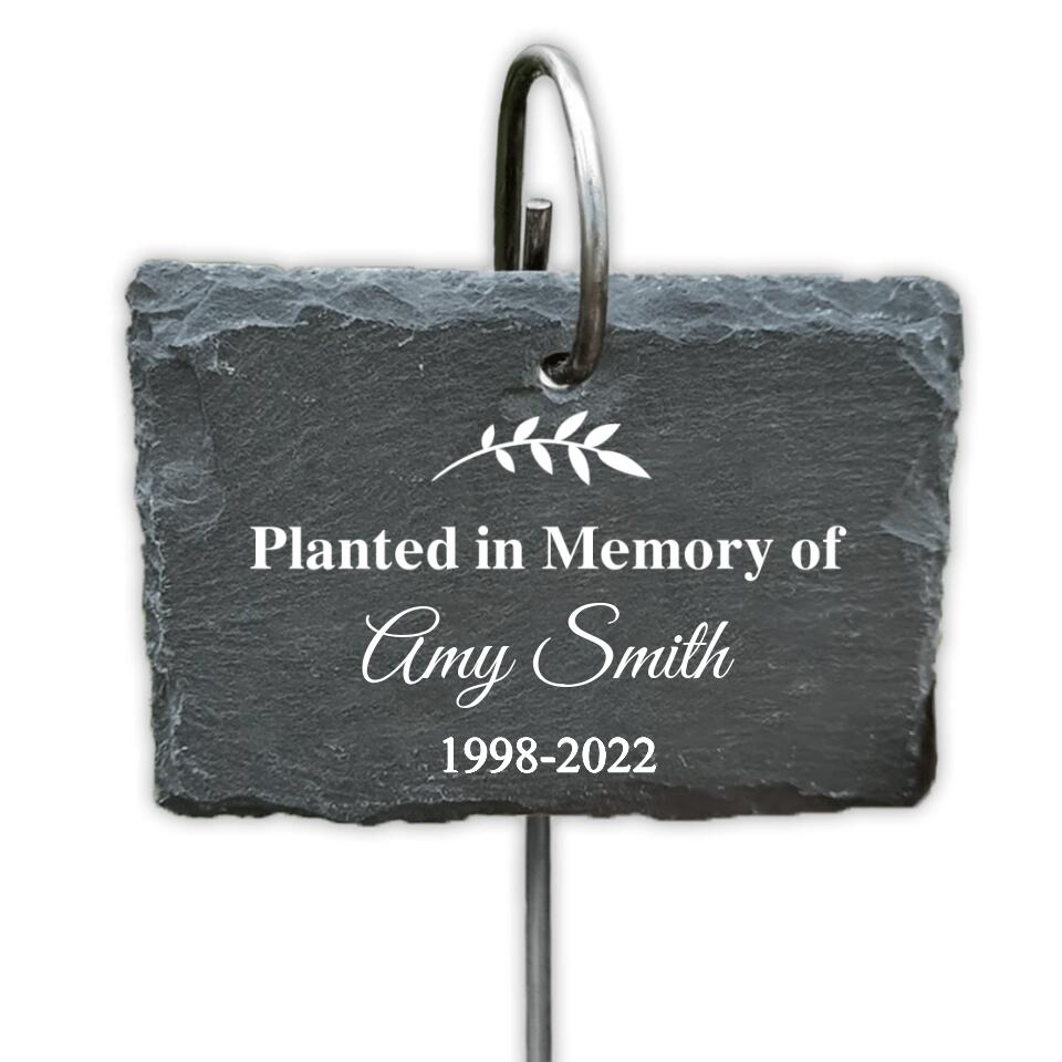 Plant In Memory Of Your Loved One - Personalized Garden Slate