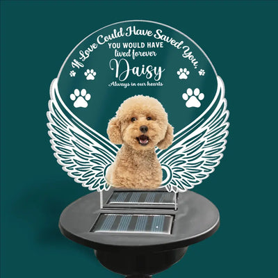 If Love Could Have Saved You, You Would Have Lived Forever - Personalized Solar Light, Gift For Dog Lover