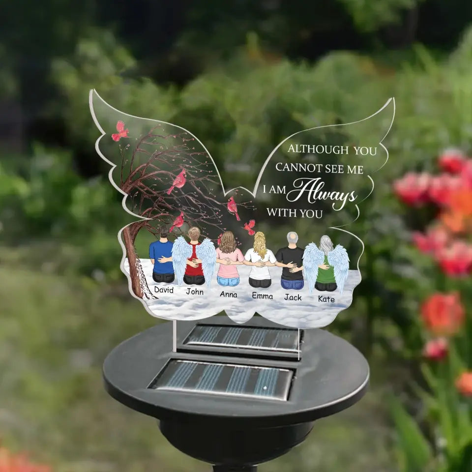 Although You Cannot See Me I Am Always With You - Personalized Solar Light, Gift For Memorial