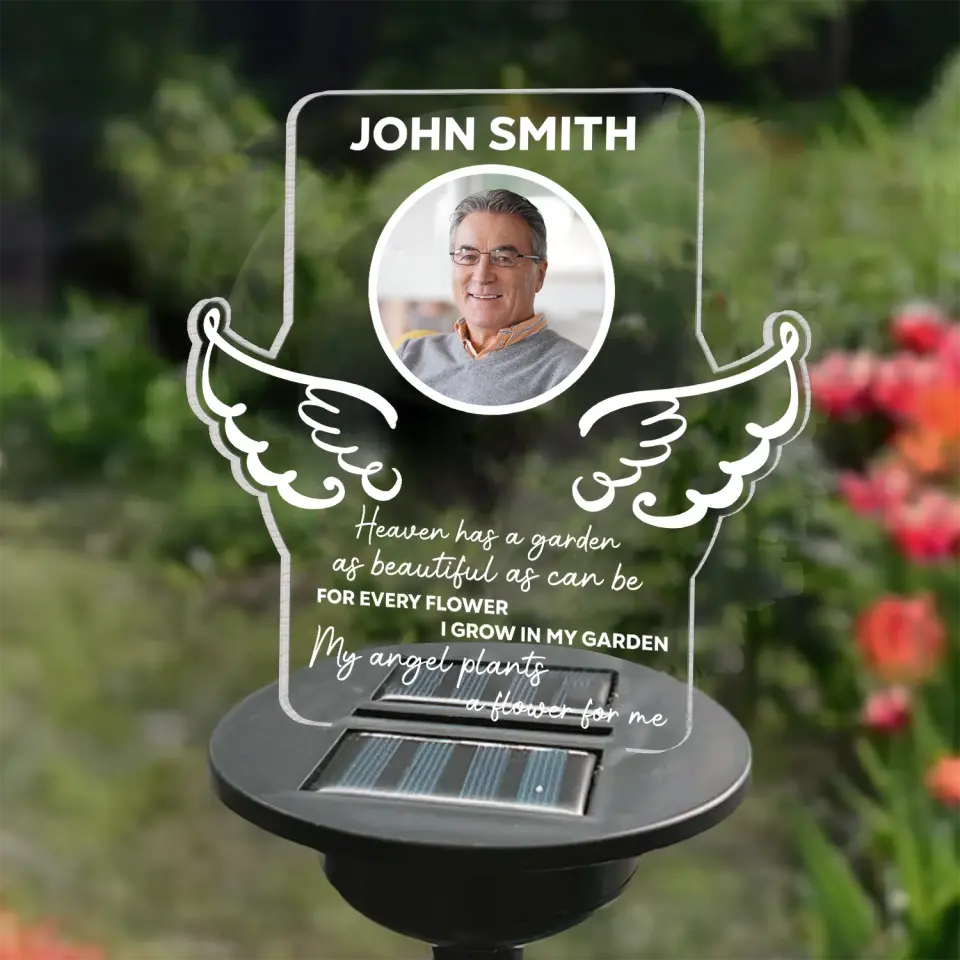 Heaven Has A Garden As Beautiful As Can Be - Personalized Memorial Solar Light