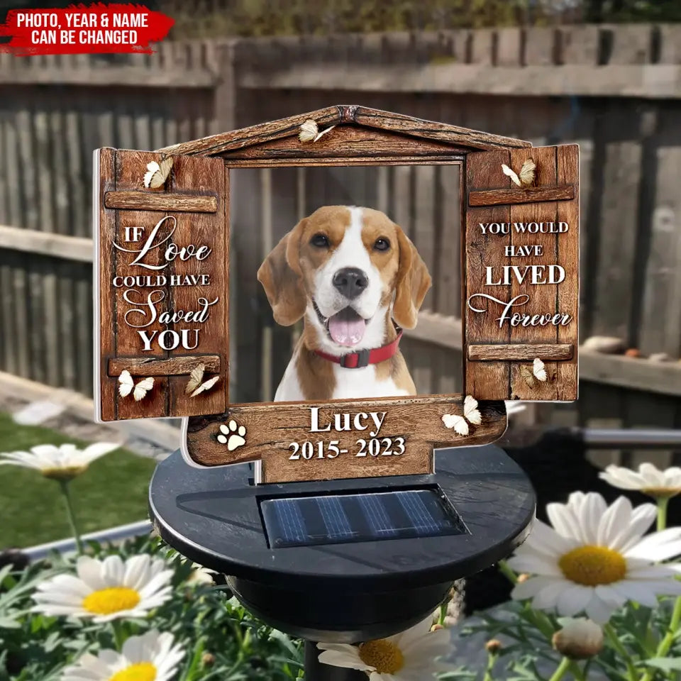 If Love Could Have Saved You You Would Have Lived Forever - Personalized Solar Light, Gift For Pet Lover