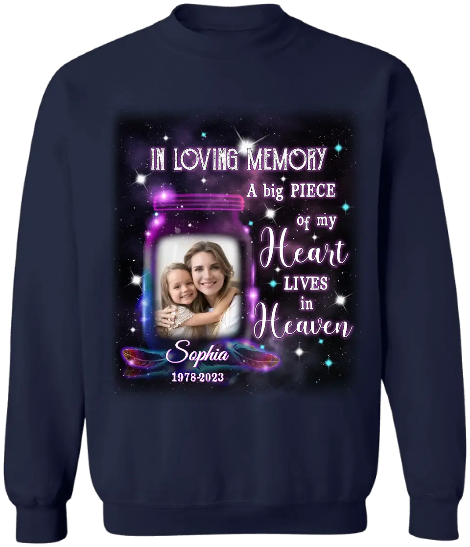 In Loving Memory Family Loss Custom Photo - Personalized T-shirt,  Memorial Gift For Loss of Loved One