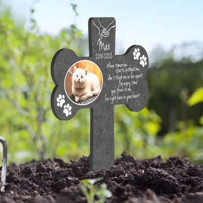 When Tomorrow Starts Without Me - Personalized Plaque Stake, Pet Loss Gift