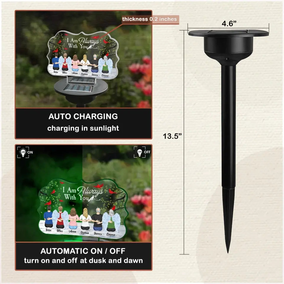 I Am Always With You - Personalized Solar Light, Memorial Gift