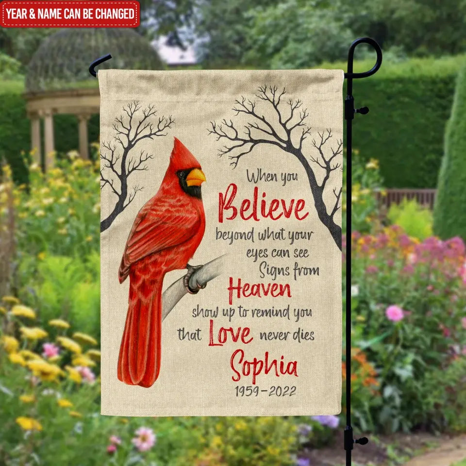 When Tomorrow Stars Without Me - Personalized Garden Flag, Memorial Gift