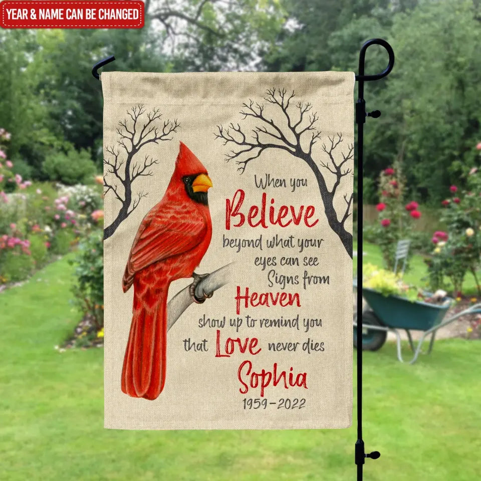 When Tomorrow Stars Without Me - Personalized Garden Flag, Memorial Gift