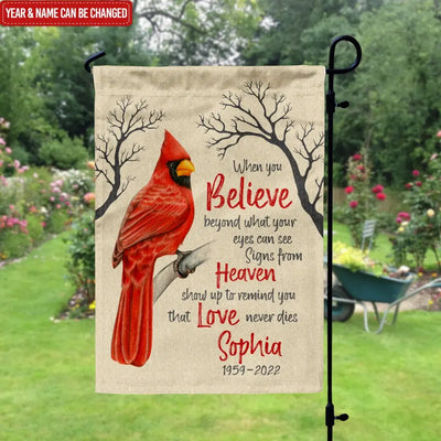 When Tomorrow Stars Without Me - Personalized Garden Flag, Memorial Gift