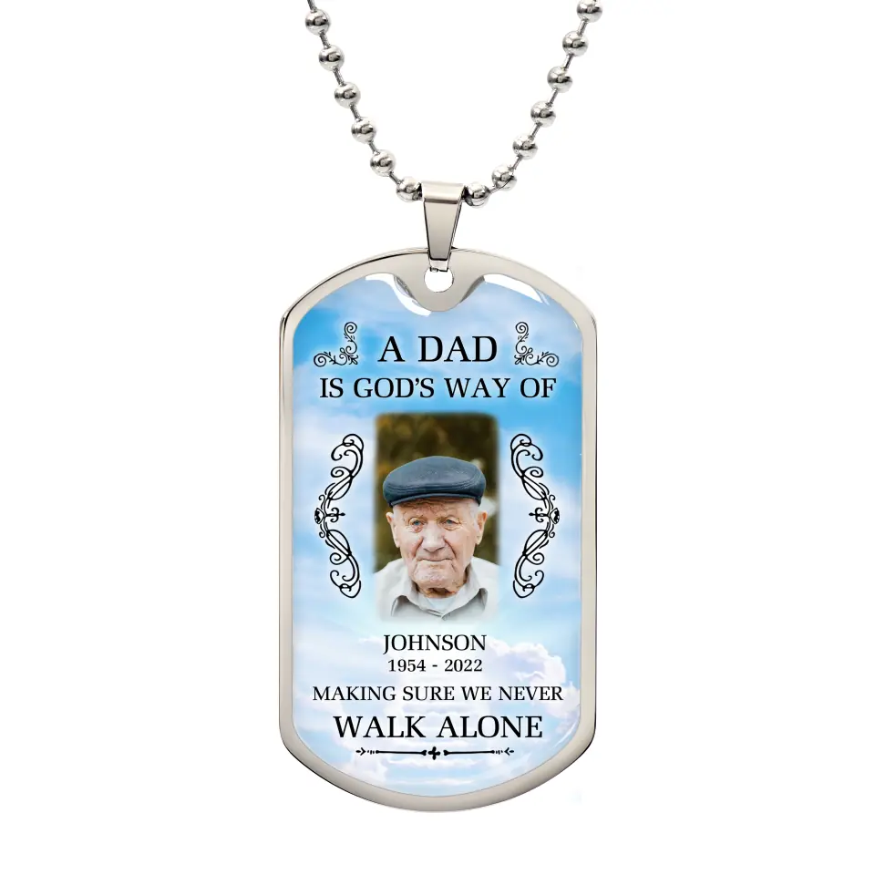 A Sister Is God’s Way Of Making Sure We Never Walk Alone - Personalized Military Chain
