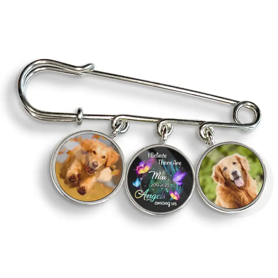 I Believe There Are Angels Among Us - Personalized Lapel Pin, Memorial Gift