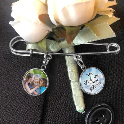 Your Light Will Shine Forever - Personalized Lapel Pin, Memorial Gift, Sympathy Gift
