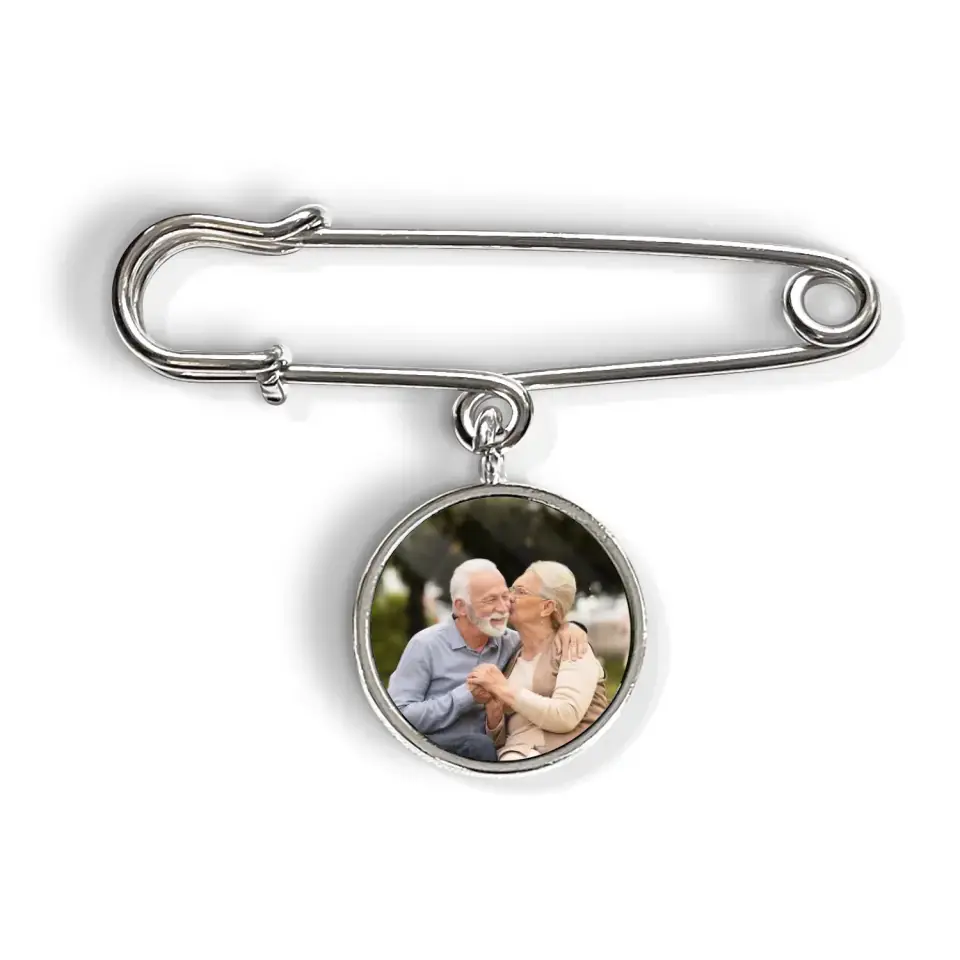 Walk With Me Today And Always - Personalized Lapel Pin, Memorial Gift