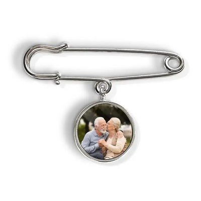 Walk With Me Today And Always - Personalized Lapel Pin, Memorial Gift