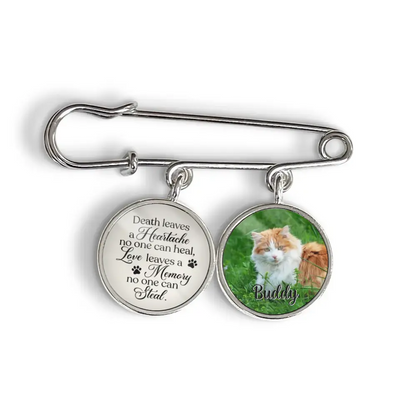 Death Leaves A Heartache No One Can Heal - Personalized Lapel Pin, Memorial Gift