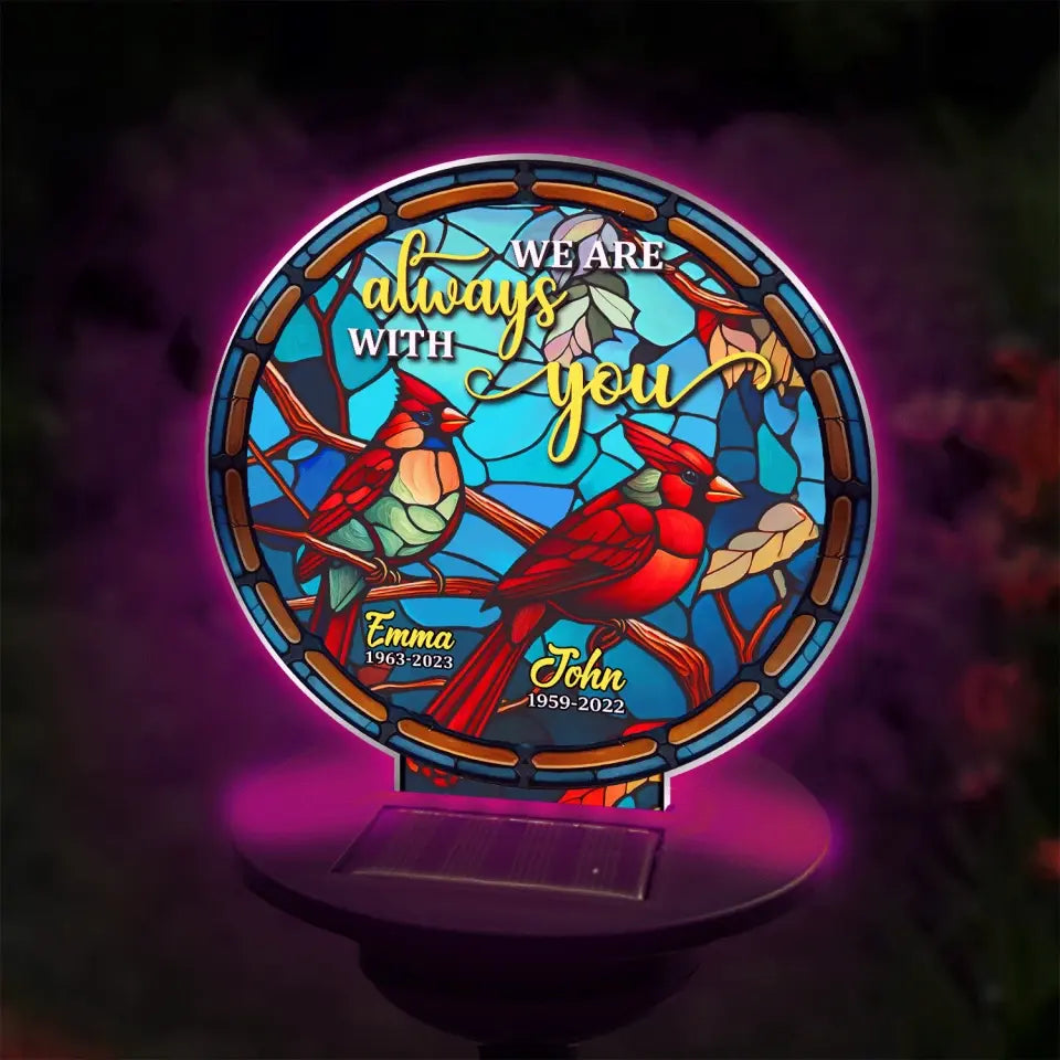 I Am Always With You - Personalized Solar Light, Memorial Gift, Loss Of Loved One