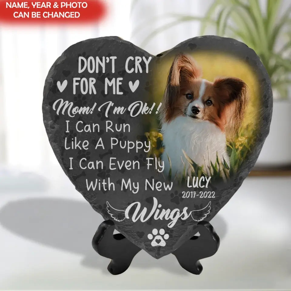 I Can Even Fly With My New Wings - Personalized Stone, Gift For Pet Lover