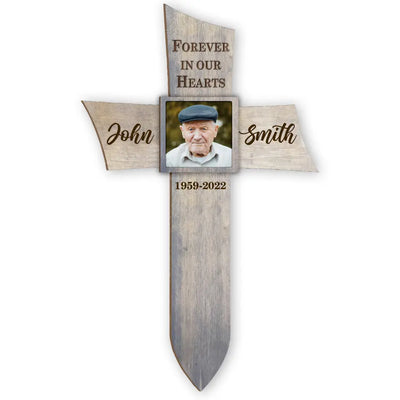 Forever In Our Hearts - Personalized Plaque Stake, Memorial Gift