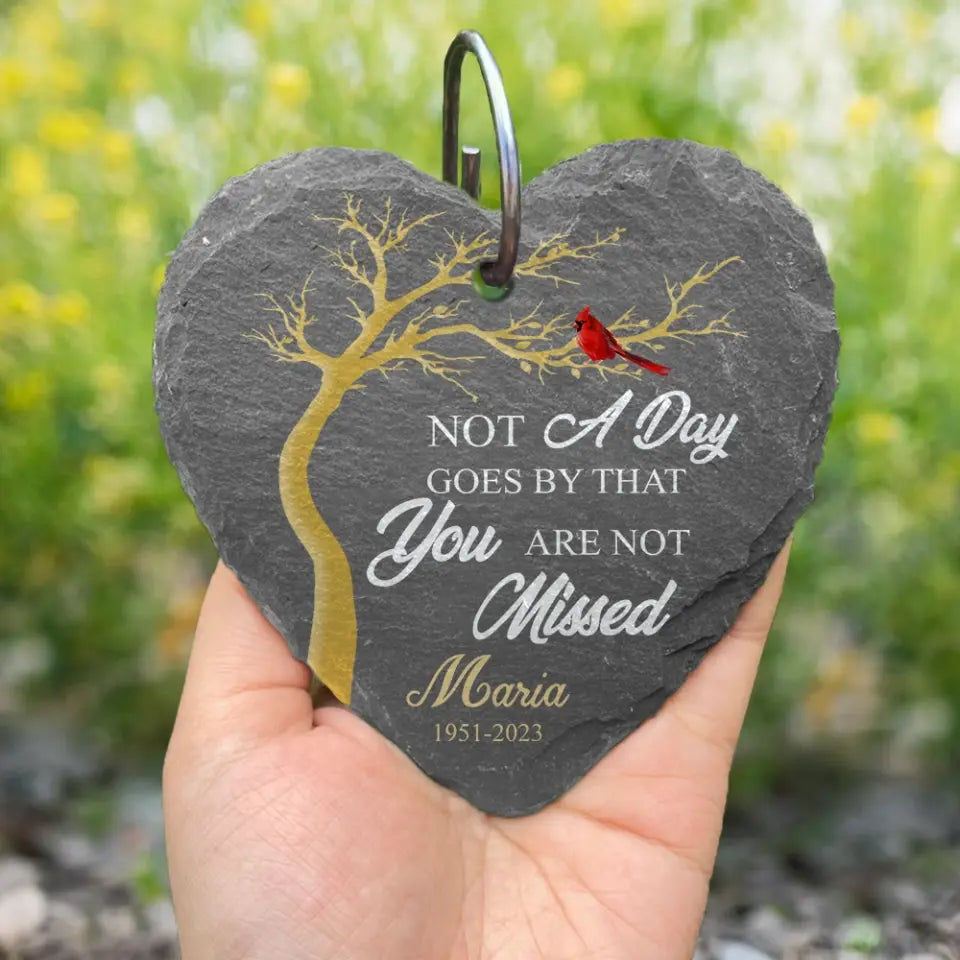 Not A Day Goes By That You Are Not Missed - Personalized Garden Slate, Memorial Gift - GS56