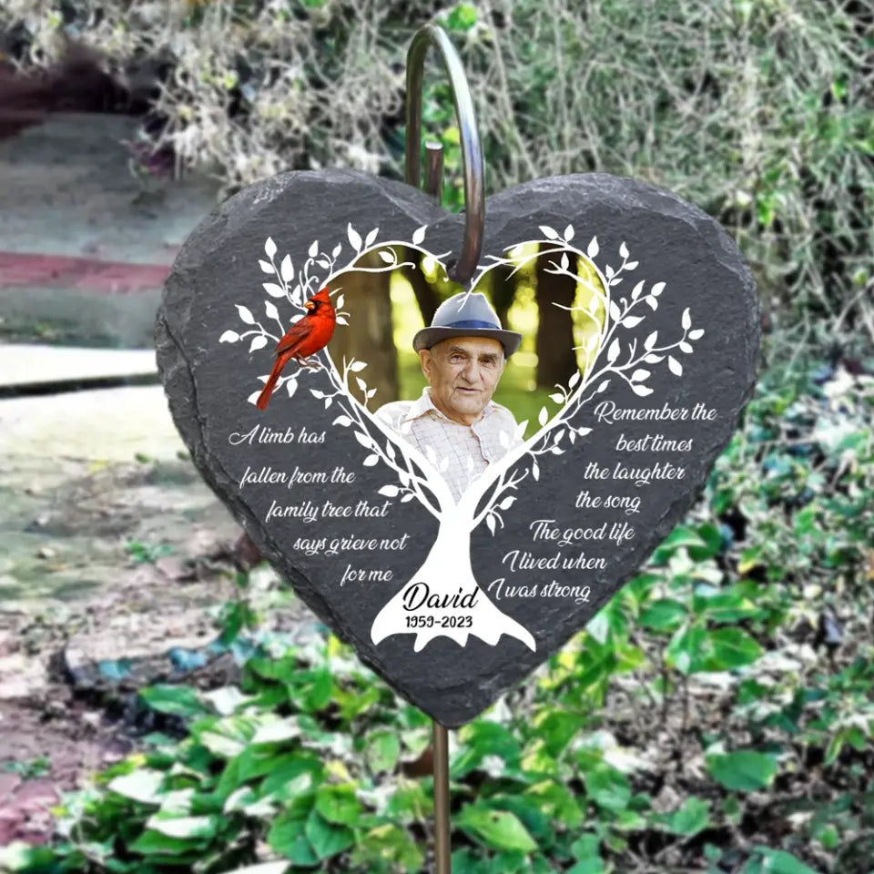A Limb Has Fallen From The Family Tree - Personalized Garden Slate, Memorial Gift, Sympathy Gift