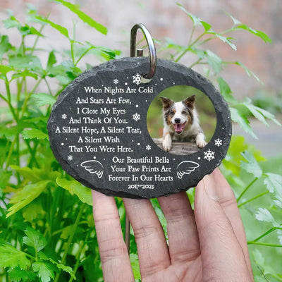 When Nights Are Cold And Stars Are Few, I Close My Eyes And Think Of You - Personalized Garden Slate - GS66