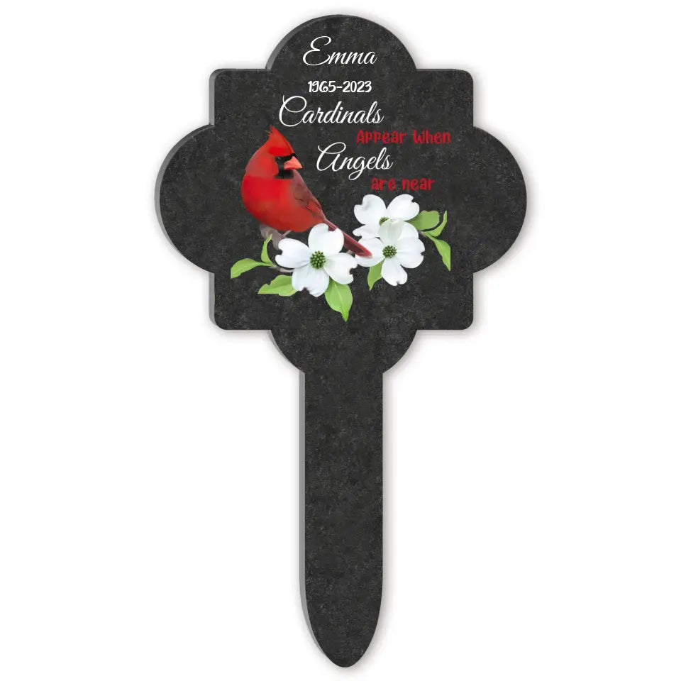 Cardinals Appear When Angels - Personalized Plaque Stake, Memorial Gift