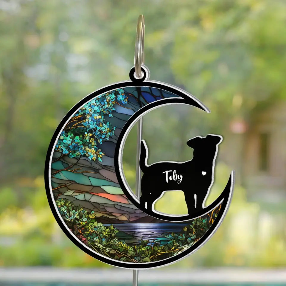 Loss of Pet - Personalized Suncatcher Memorial Hanger, Gift For Dog Lover - SH04