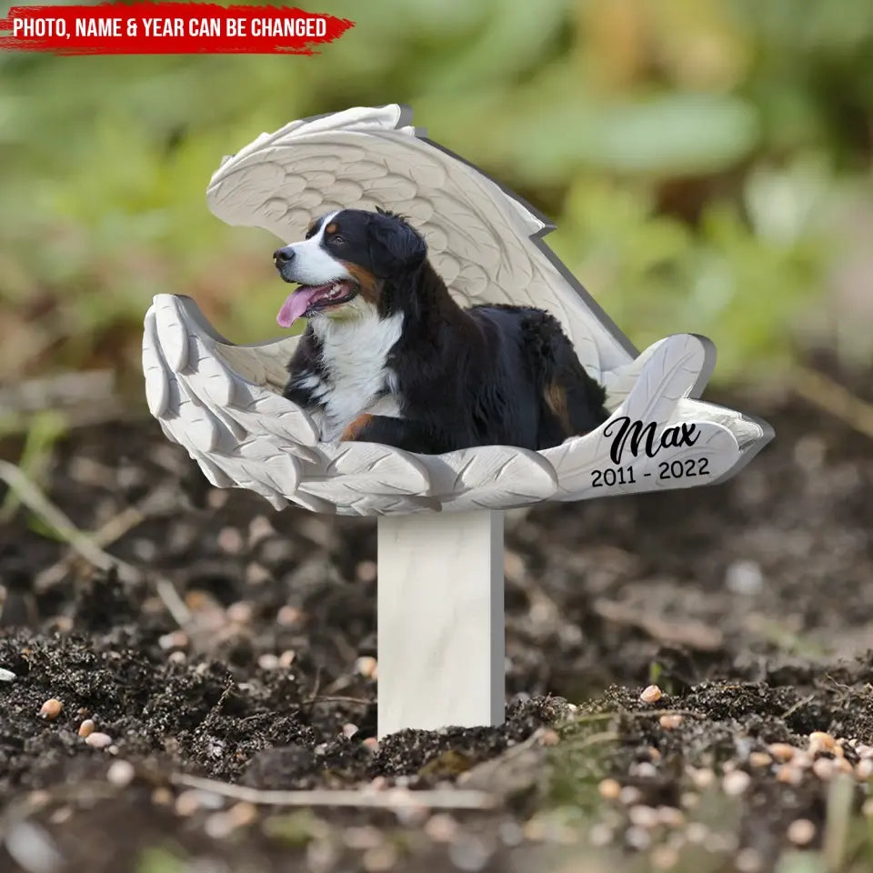 Memorial Pet Angel - Personalized Plaque Stake, Pet Loss Gift - PS72