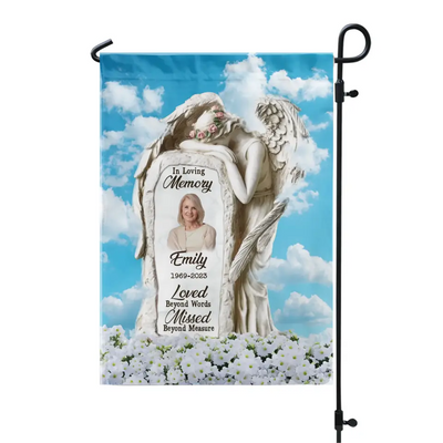 Loved Beyond Words Missed Beyond Measure - Personalized Garden Flag - GF159