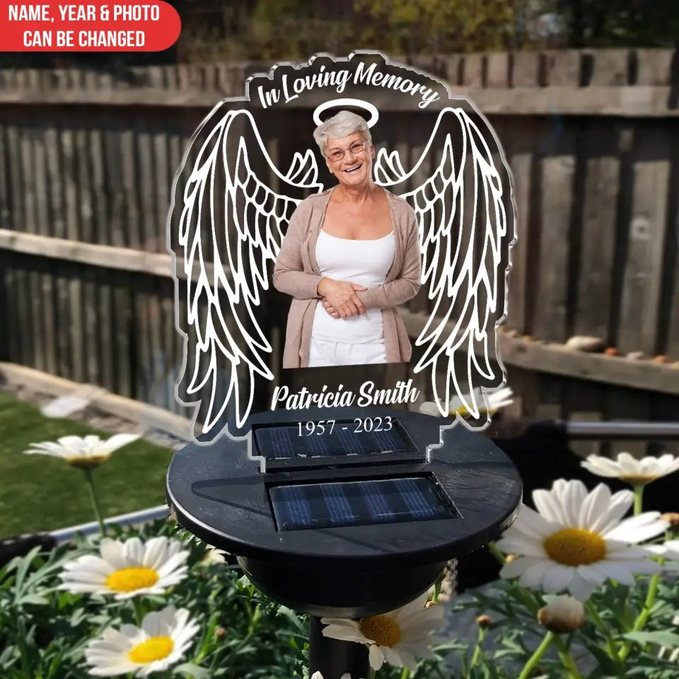 My Guardian Angel - Personalized Solar Light, Solar Light Memorial Gift - SL140