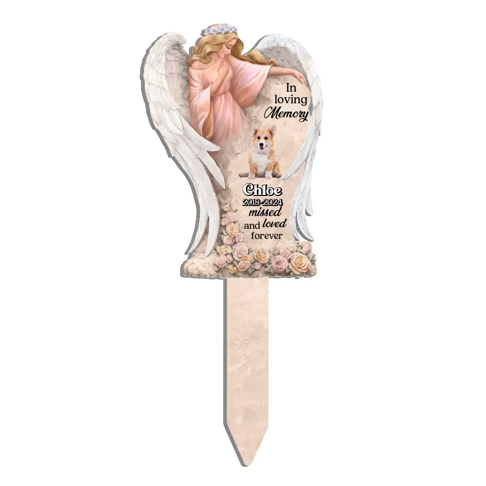 In Loving Memory Missed And Loved Forever - Personalized Plaque Stake, Loss Of Pet, Memorial Gift - PS75