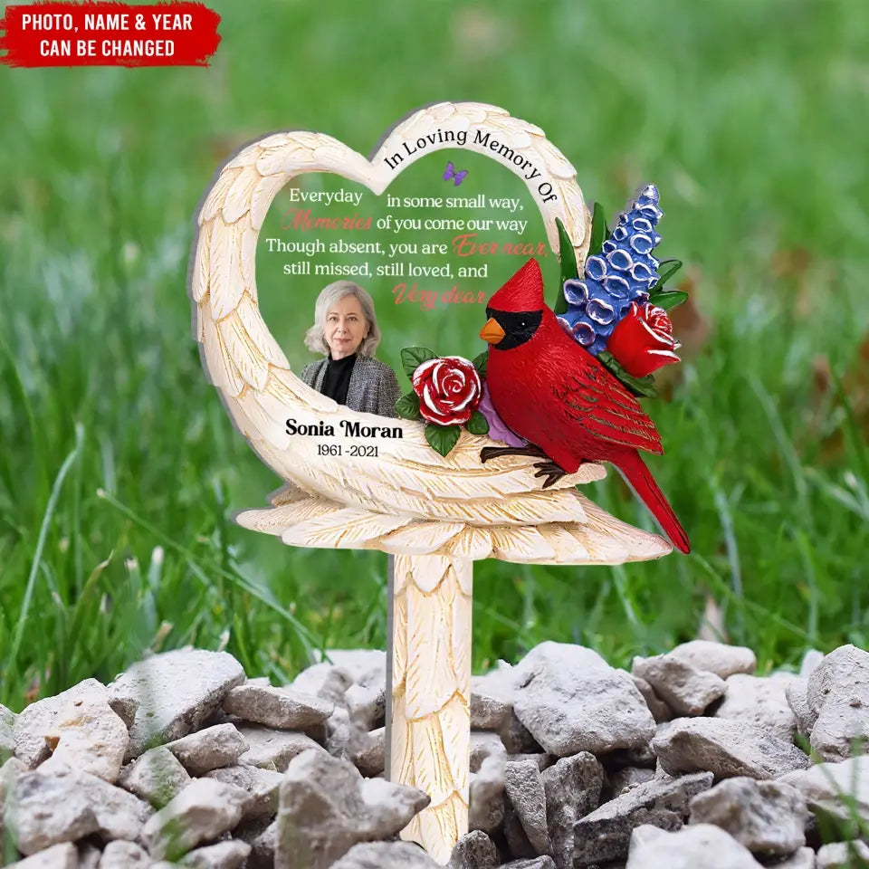 Everyday In Some Small Way Memories Of You Come Our Way - Personalized Plaque Stake, Loss Of Loved One, Loss Of Mom, Loss Of Dad - PS82
