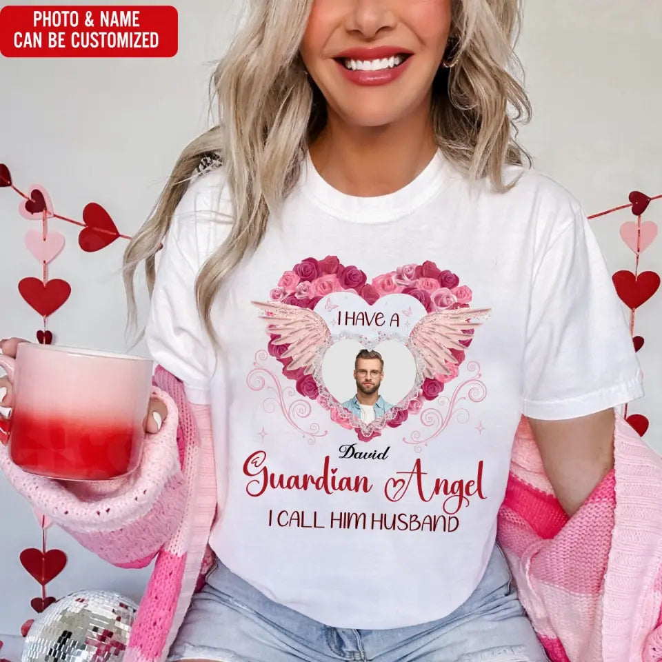 I Have A Guardian Angel - Personalized T-Shirt, Memorial Gift, Sympathy Gift - TS1126