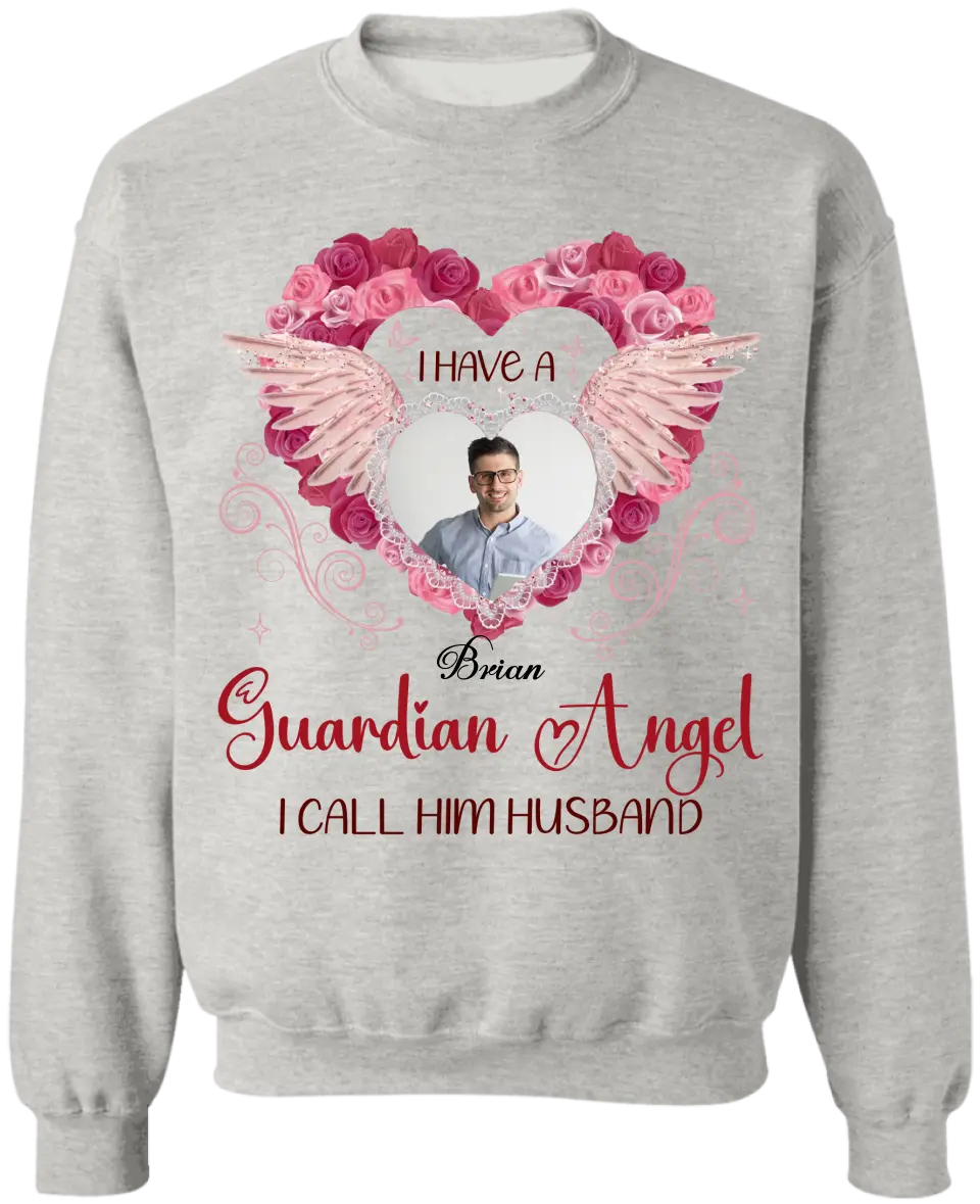I Have A Guardian Angel - Personalized T-Shirt, Memorial Gift, Sympathy Gift - TS1126