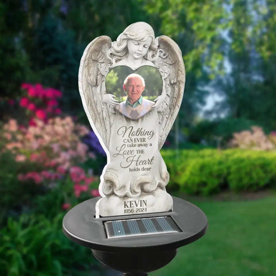 Forever with The Angels I'll Hold You In My Heart - Personalized Garden Plaque Stake, Memorial Gift for Loss of Loved One - PS66