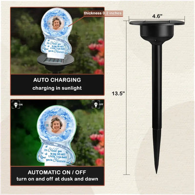Angels Wings Hold You In Heaven - Personalized Solar Light, Memorial Loss Of Loved One Gift - SL152