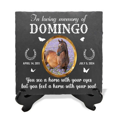 In Loving Memory Of Horse - Personalized Horse Pony Memorial Stone, Memorial Gift for Loss of Horse/Horse Lovers - MS78