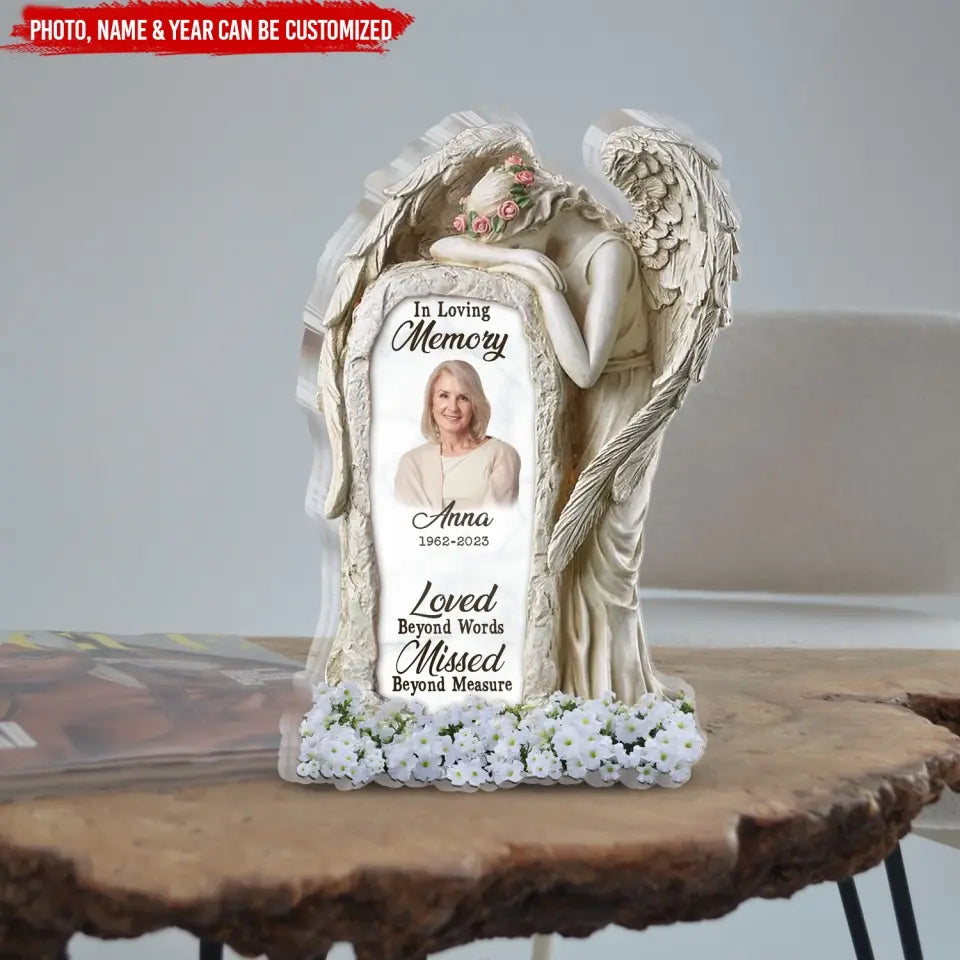 Loved Beyond Words Missed Beyond Measure - Personalized Garden Stake, Sympathy Gift, Memorial Gift for Loss Of Loved One - PS61