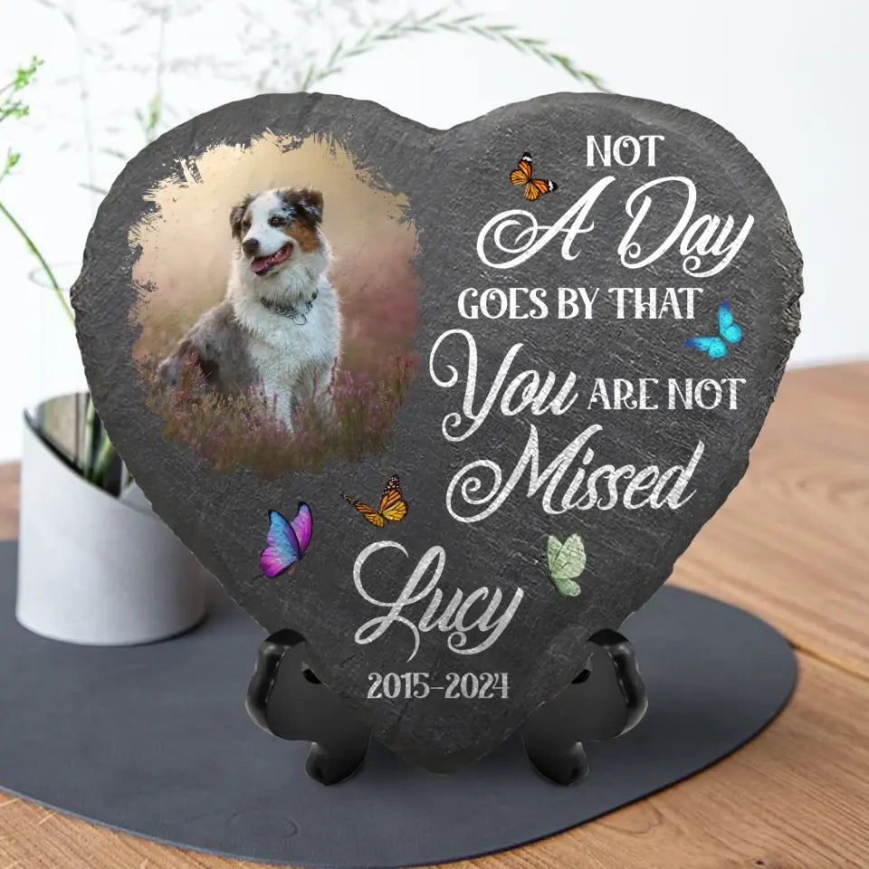 Not A Day Goes By That You Are Not Missed - Personalized Memorial Garden Stone - MS82