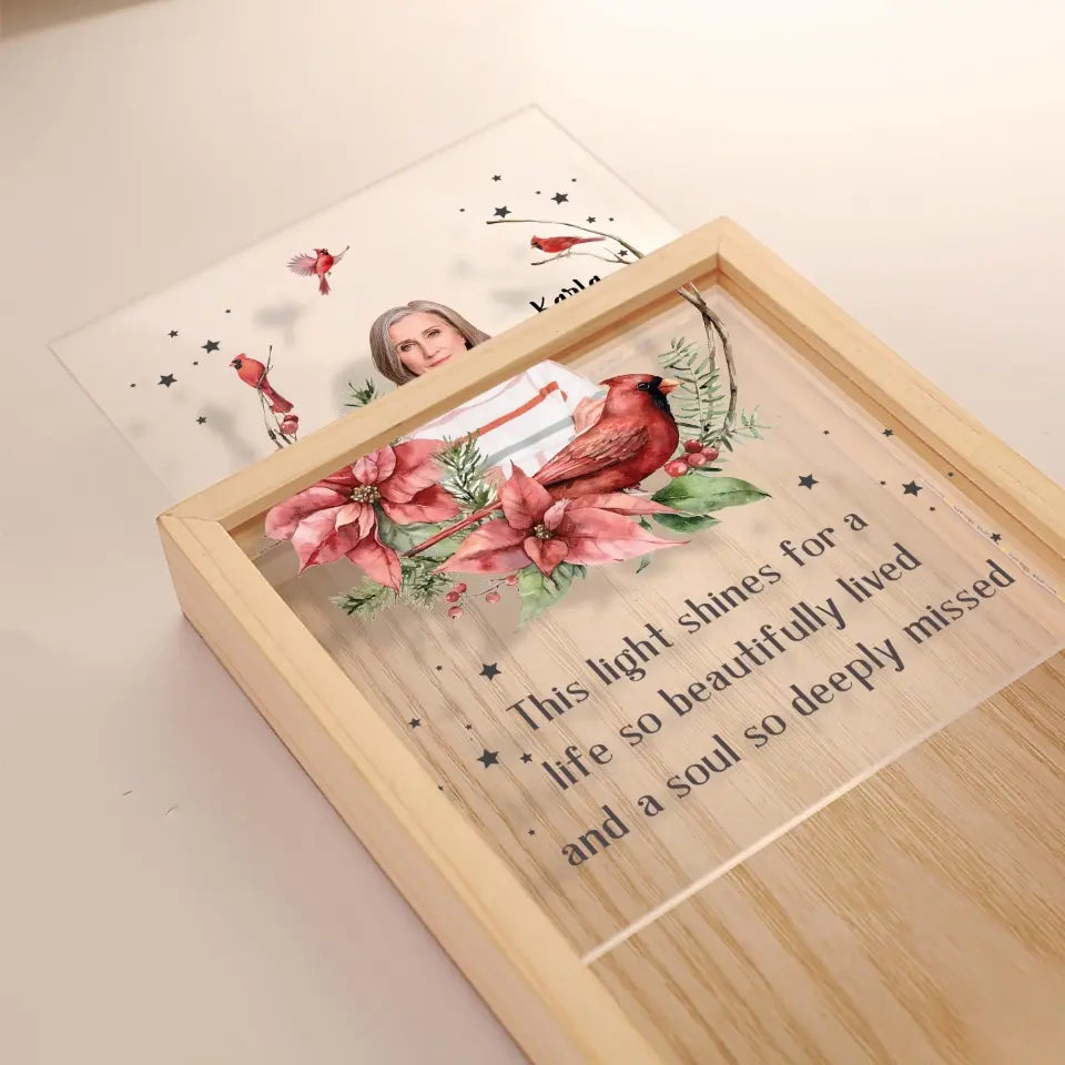 This Light Shines For A Life So Beautifully Lived And A Soul So Deeply Missed - Personalized Frame Light Box - FLB03