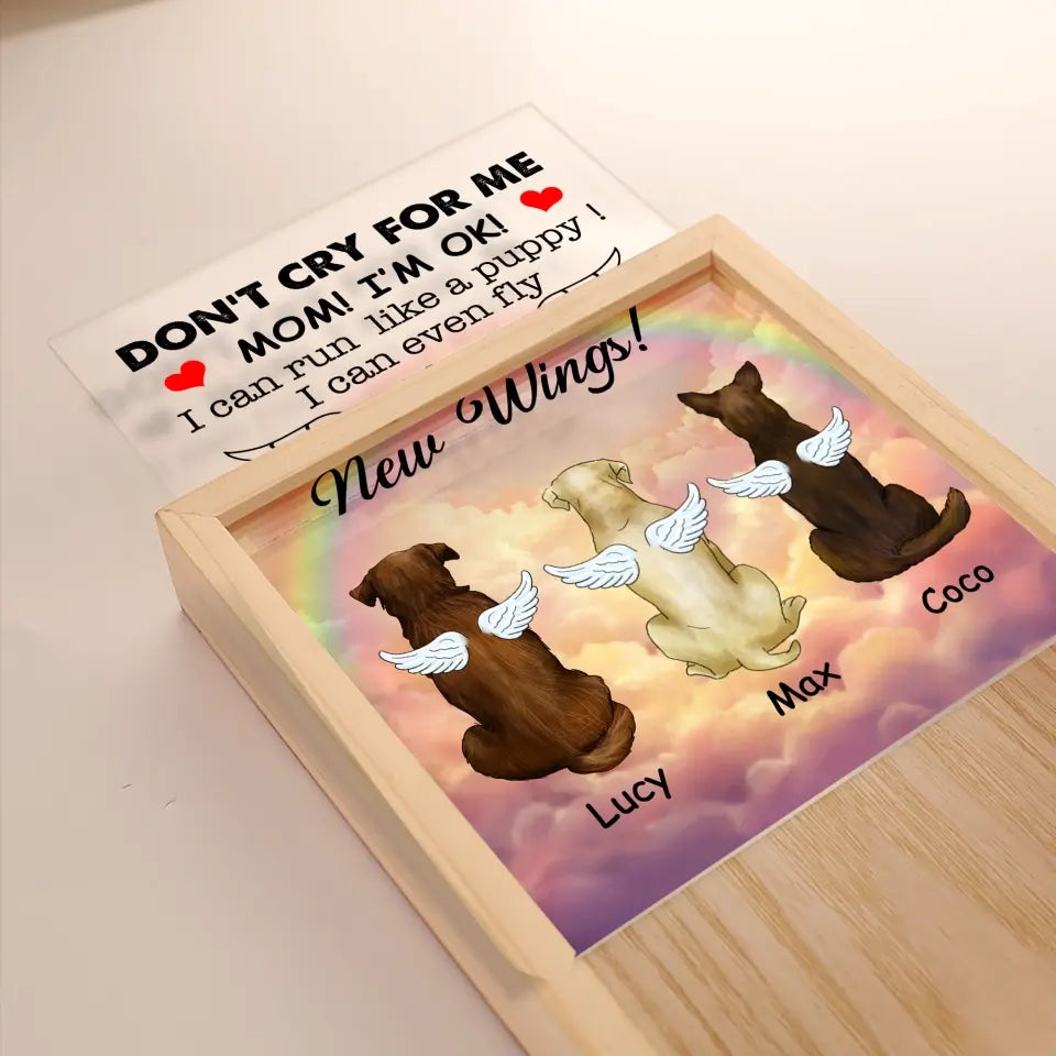 I Can Run Like A Puppy, I Can Even Fly With My New Wings - Personalized Frame Light Box - FLB06
