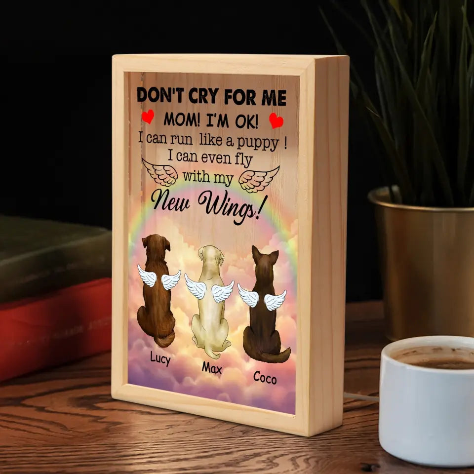 I Can Run Like A Puppy, I Can Even Fly With My New Wings - Personalized Frame Light Box - FLB06