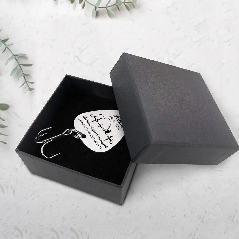 The Moment Your Heart Stopped Mine Changed Forever - Personalized Fishing Lure, Memorial Gift - FL09