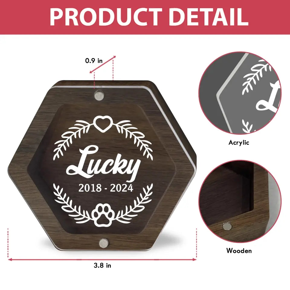 Custom Pet Paw Loss Gift - Personalized Memorial Box, Memorial Gift, Loss Of Dog, Loss Of Cat Gift - MB13