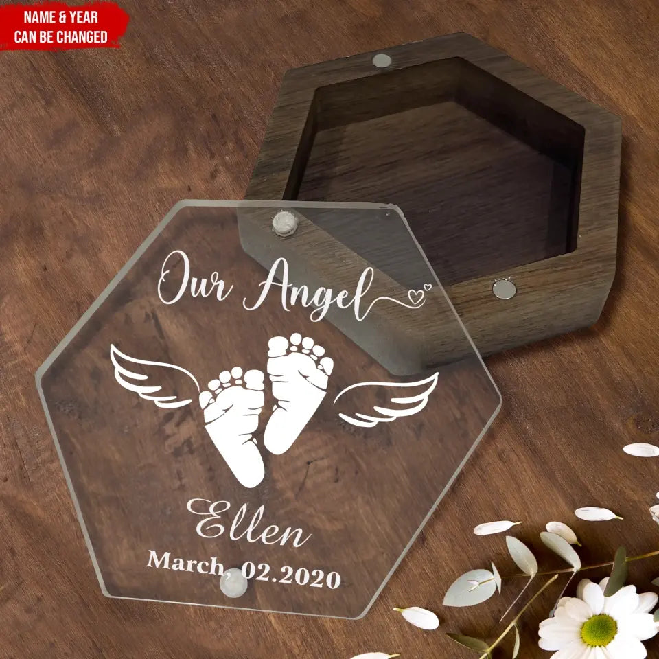 Loss Memorial Baby, Our Angel - Personalized Memorial Box, Memorial Gift - MB17