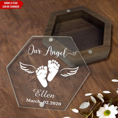 Loss Memorial Baby, Our Angel - Personalized Memorial Box, Memorial Gift - MB17
