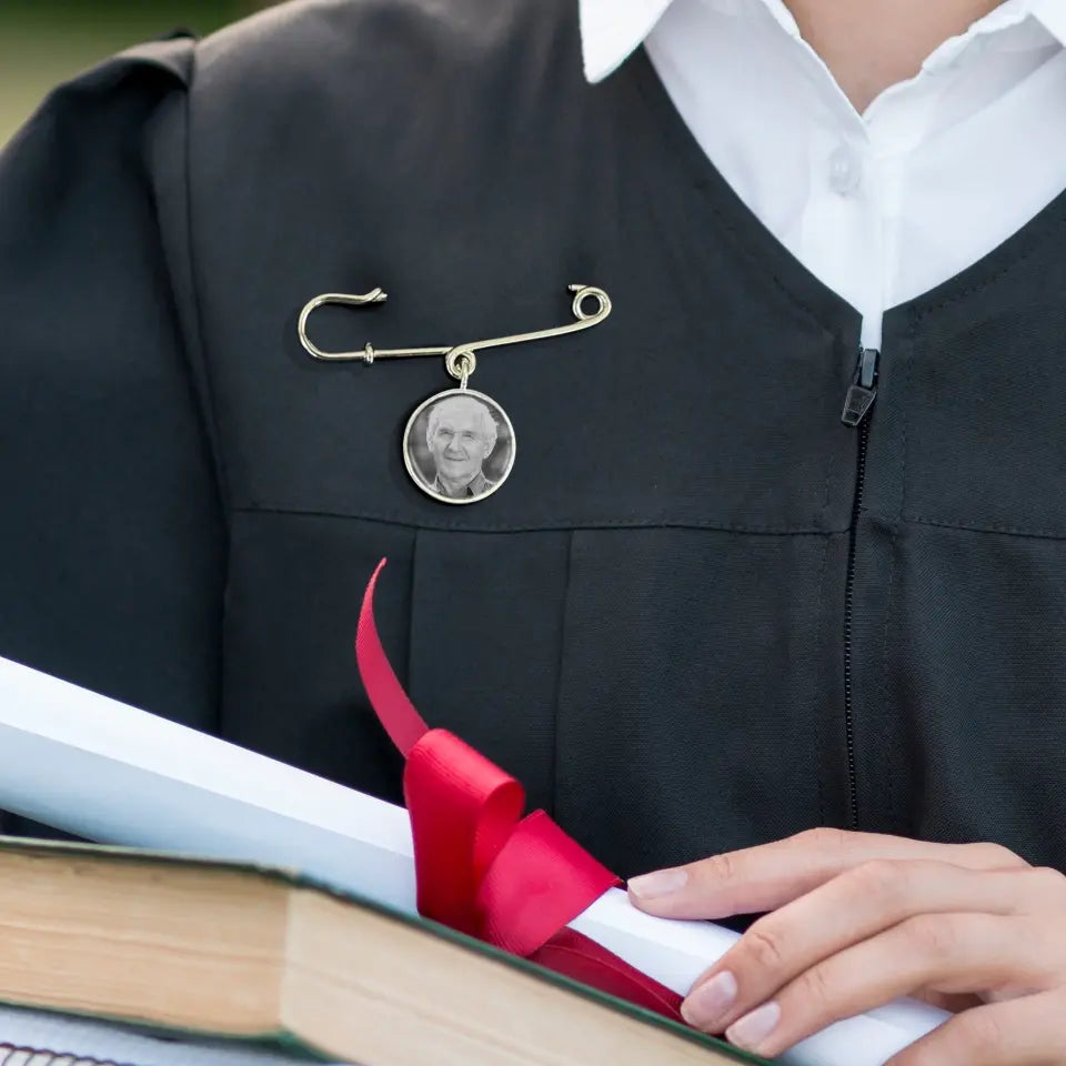 Not A Day Goes By That You Are Not Missed - Personalized Lapel Pin, Custom Photo Brooch, Memorial Gift - LP01