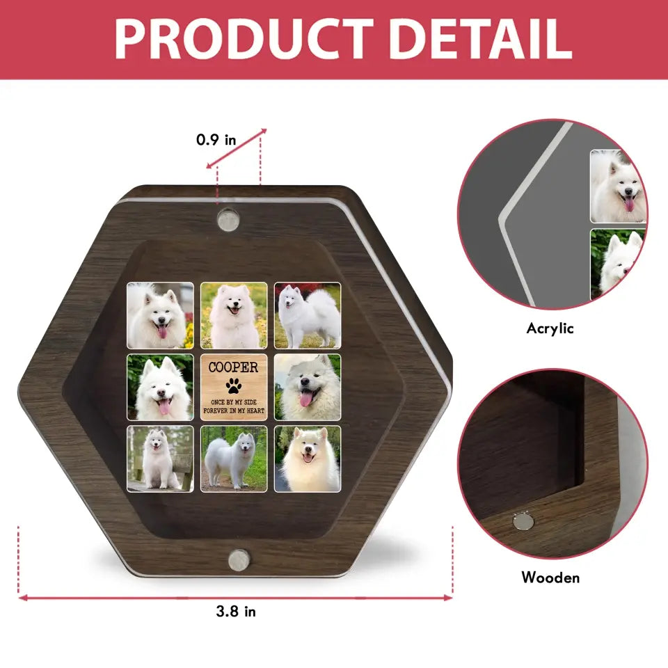 Pet In Heaven, Once By My Side Forever In My Heart - Personalized Memorial Box, Pet Loss Gift - MB19